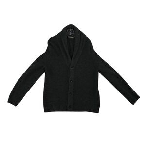 Marine Layer Cardigan Sweater Men's Size Large Gray Shawl Collar Ribbed Knit